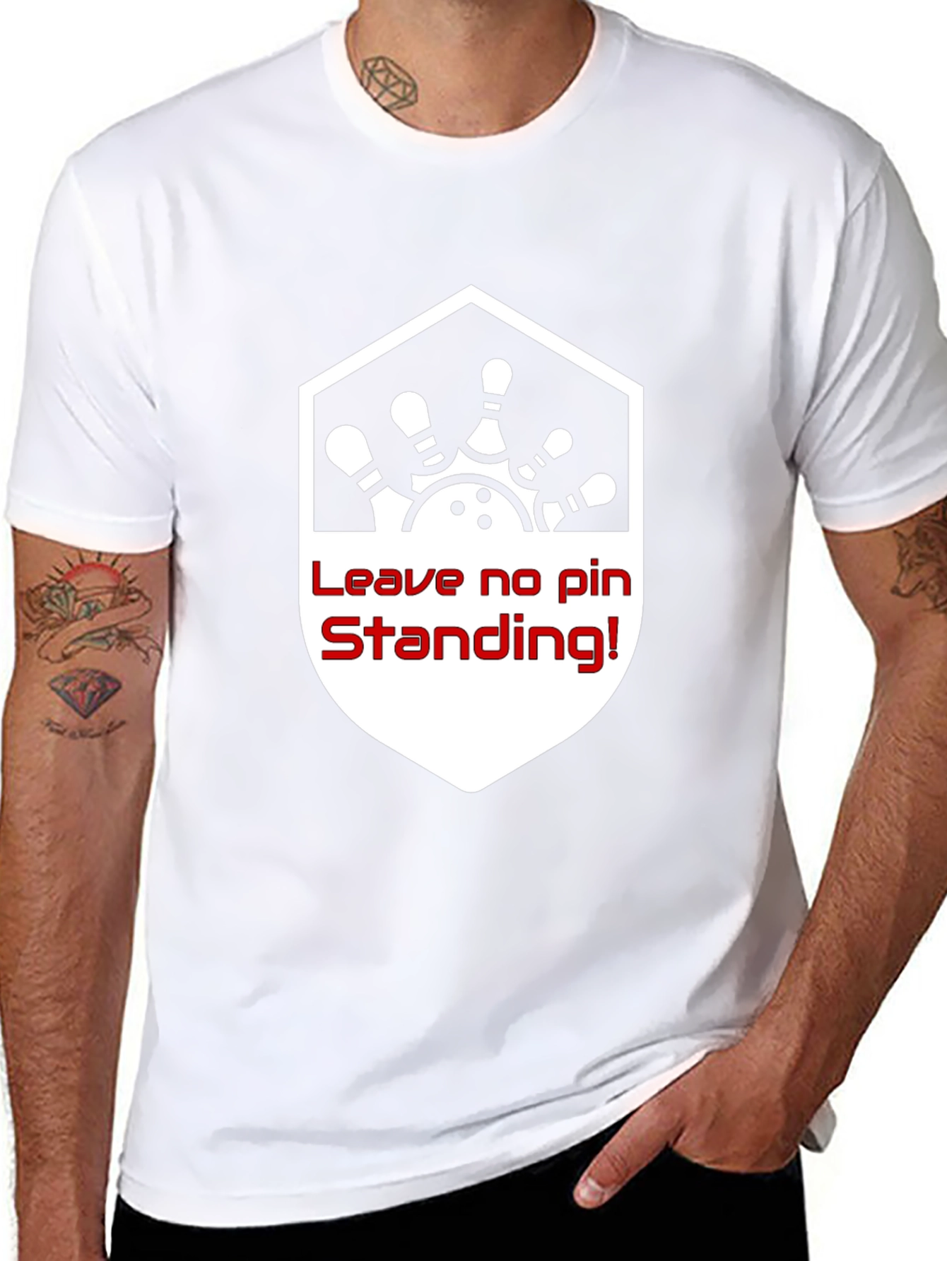 Bowling T-Shirt - Leave No Pin Standing!
