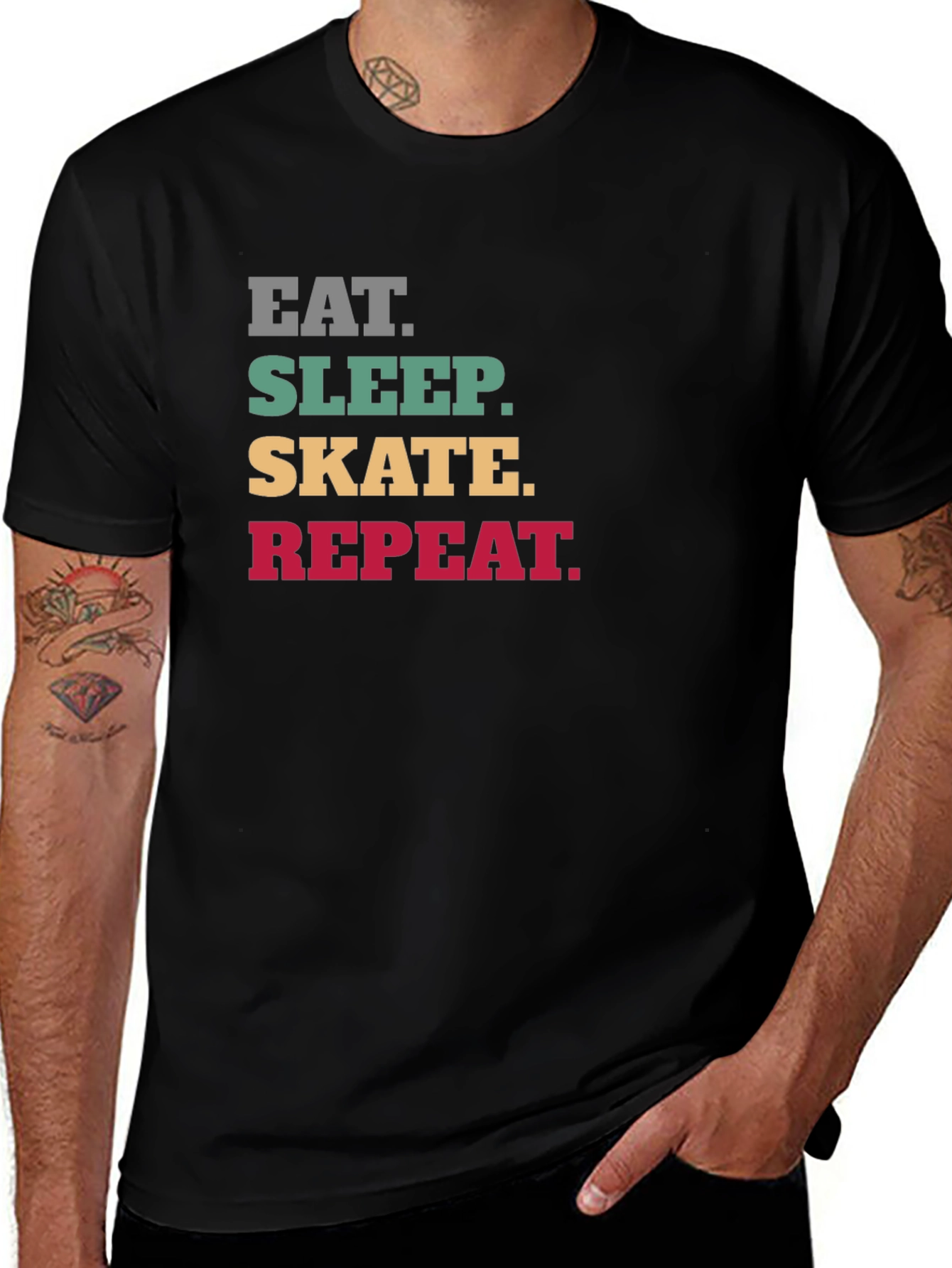 Eat Sleep Skate Repeat Graphic T-Shirt
