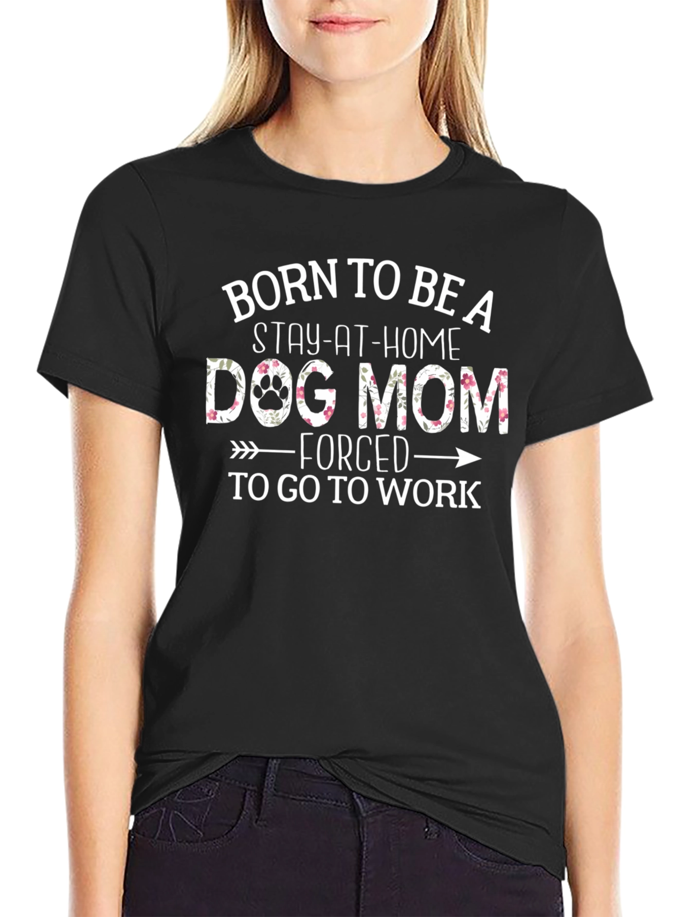 Dog Mom T-Shirt - Stay-At-Home Design