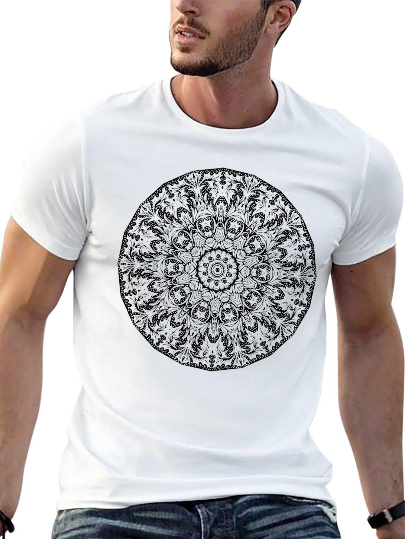 Black Mandala Graphic T-Shirt - Stylish & Unique