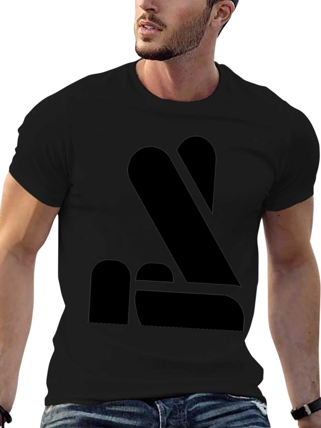 Minimalist Black Graphic Tee - Modern Style