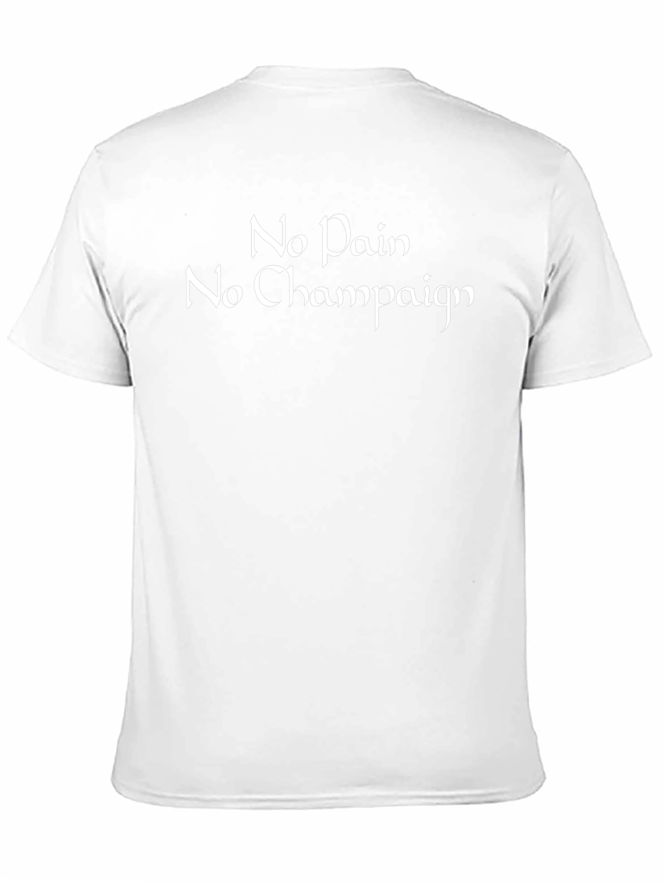 No Pain No Champaign Black T-Shirt