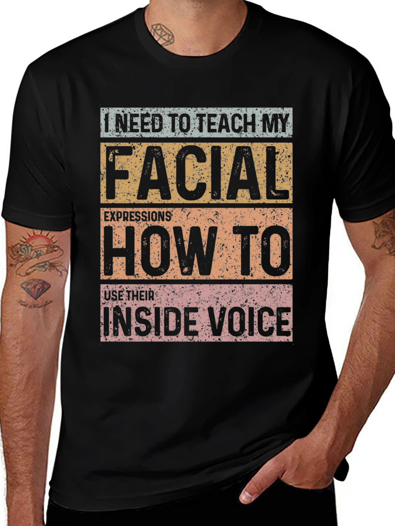 Funny Facial Expressions Inside Voice T-Shirt