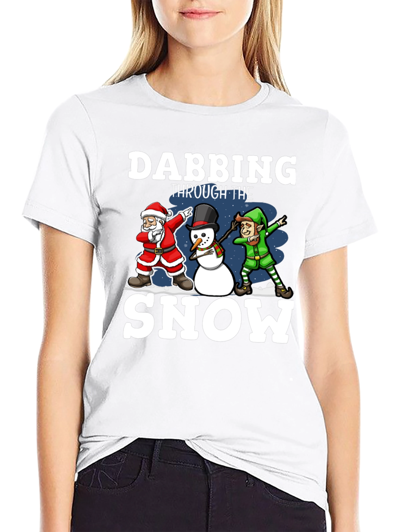 Dabbing Through the Snow Christmas T-Shirt