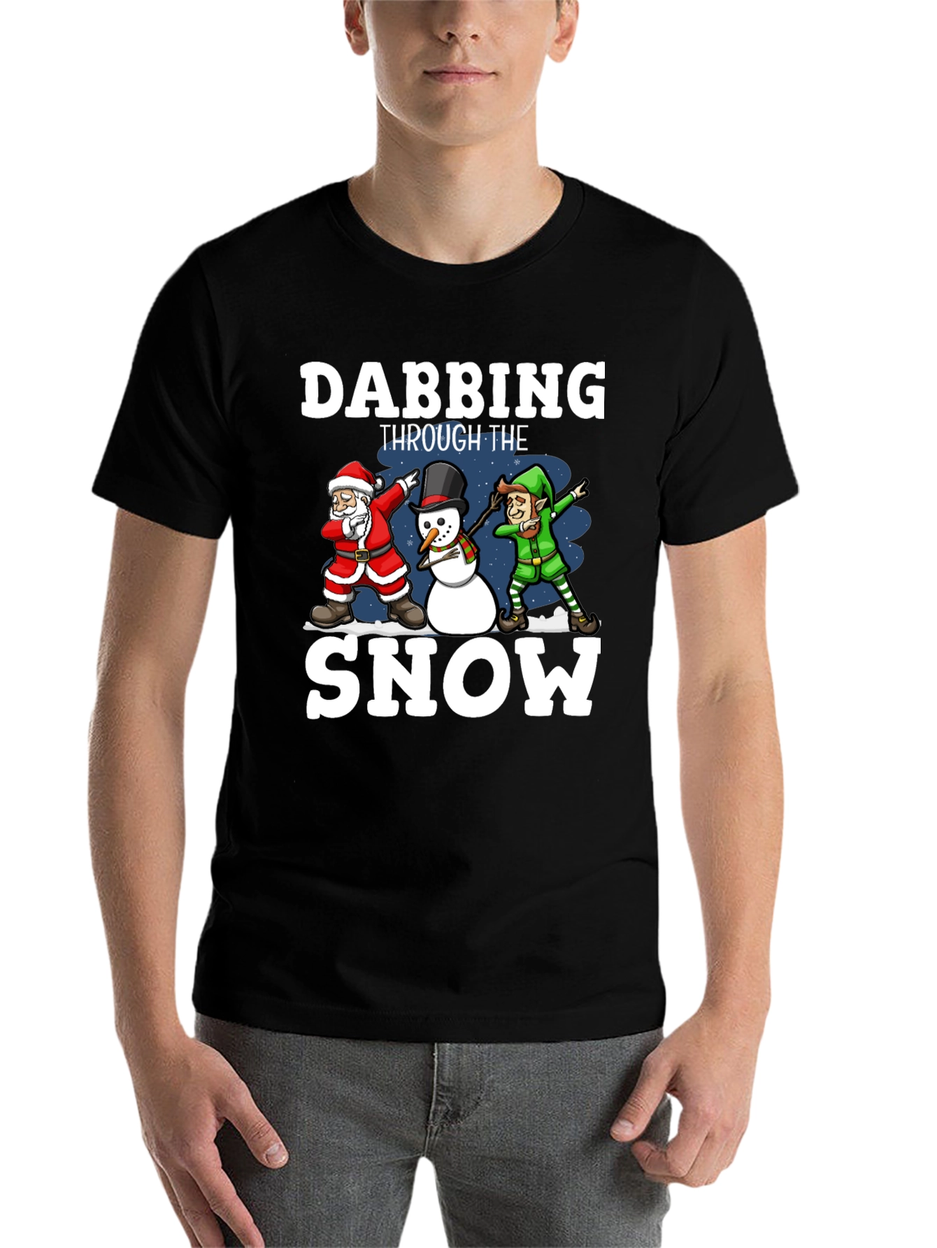Dabbing Through the Snow Christmas T-Shirt