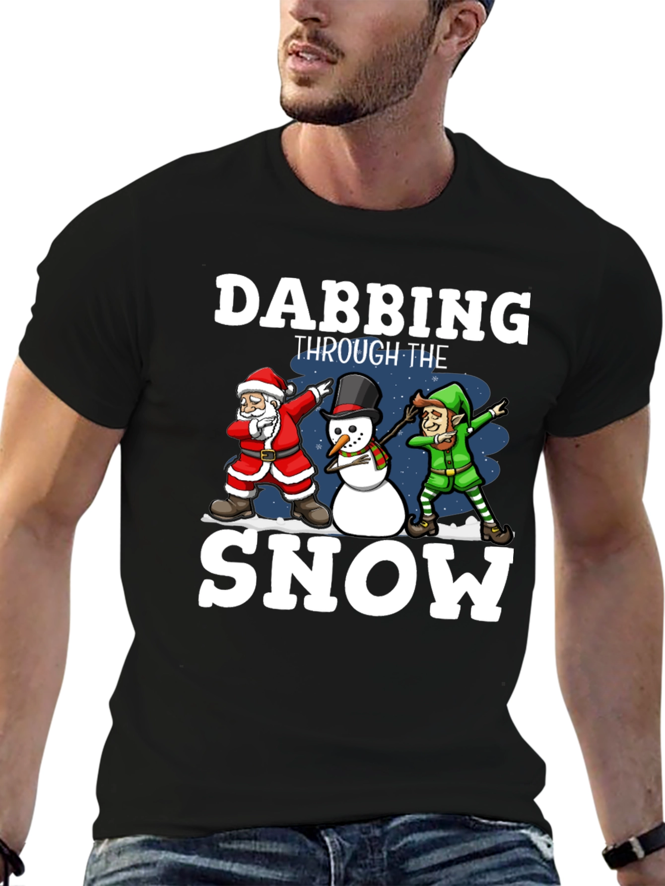 Dabbing Through the Snow Christmas T-Shirt