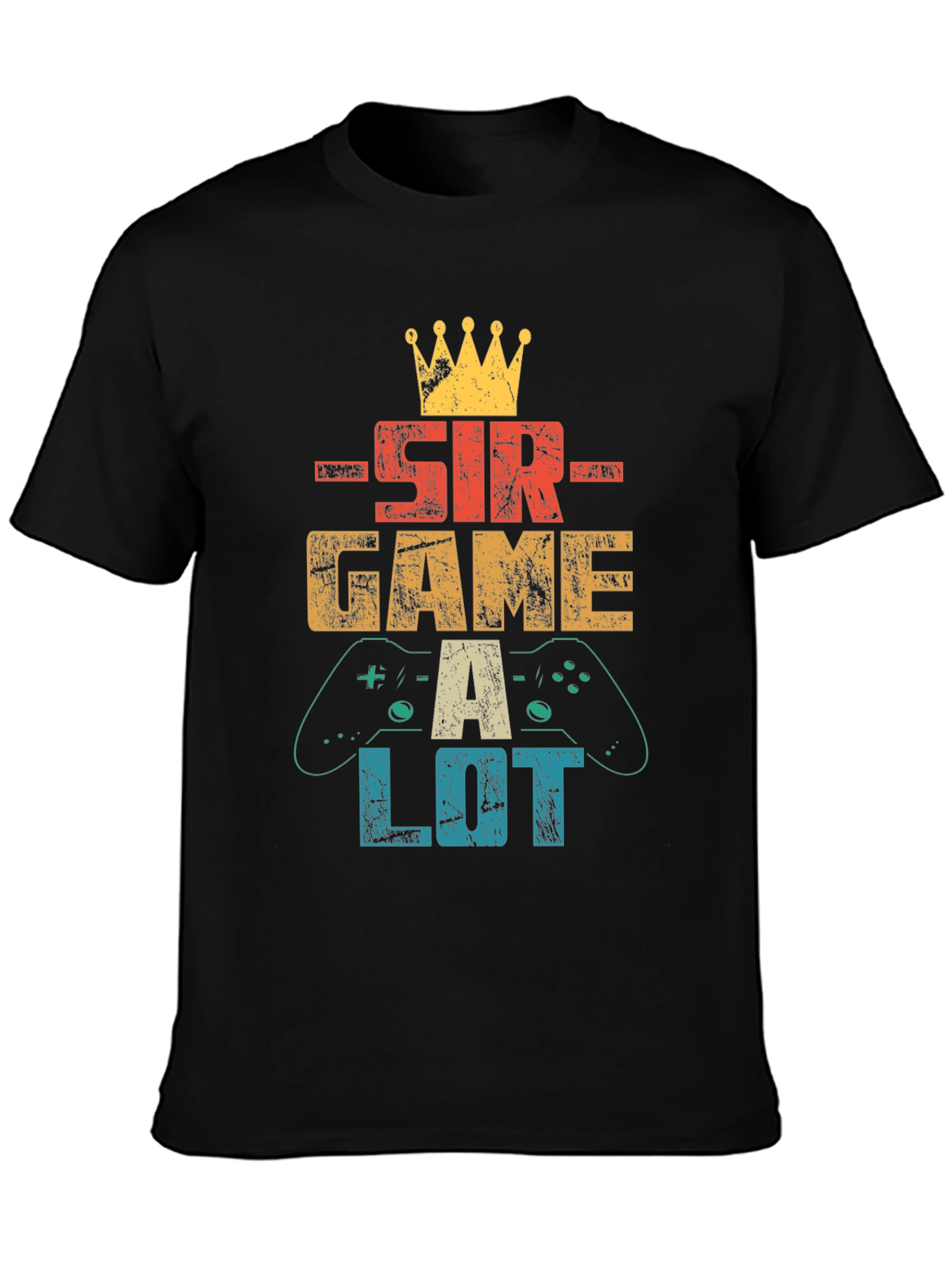 Sir Game A Lot Mens Black Graphic T-Shirt