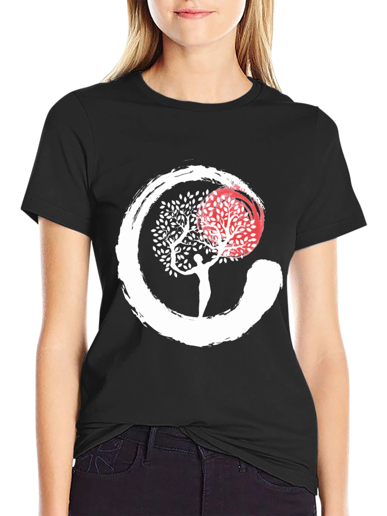 Zen Circle Tree T-Shirt - Spiritual Graphic Tee
