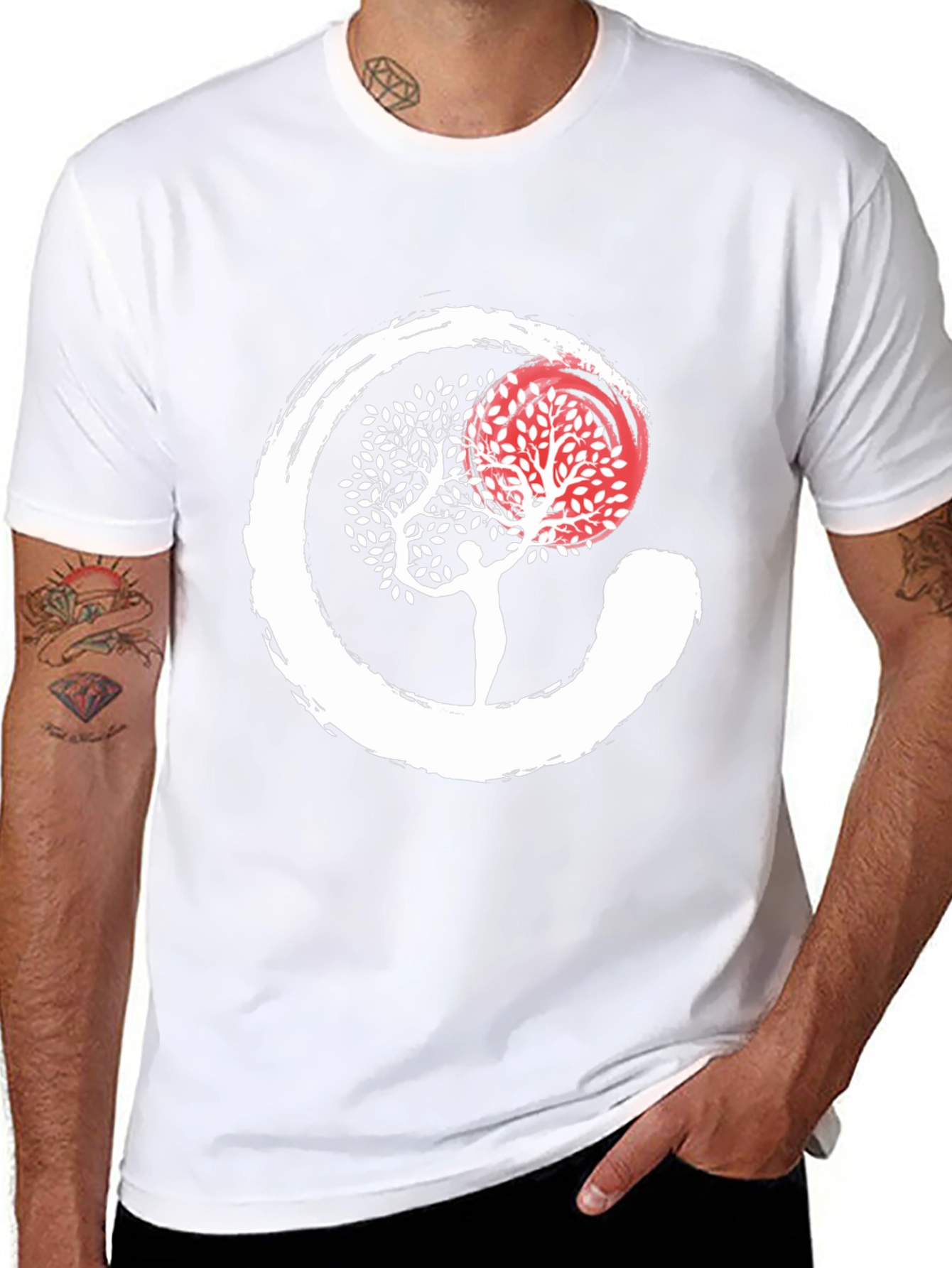 Zen Circle Tree T-Shirt - Spiritual Graphic Tee
