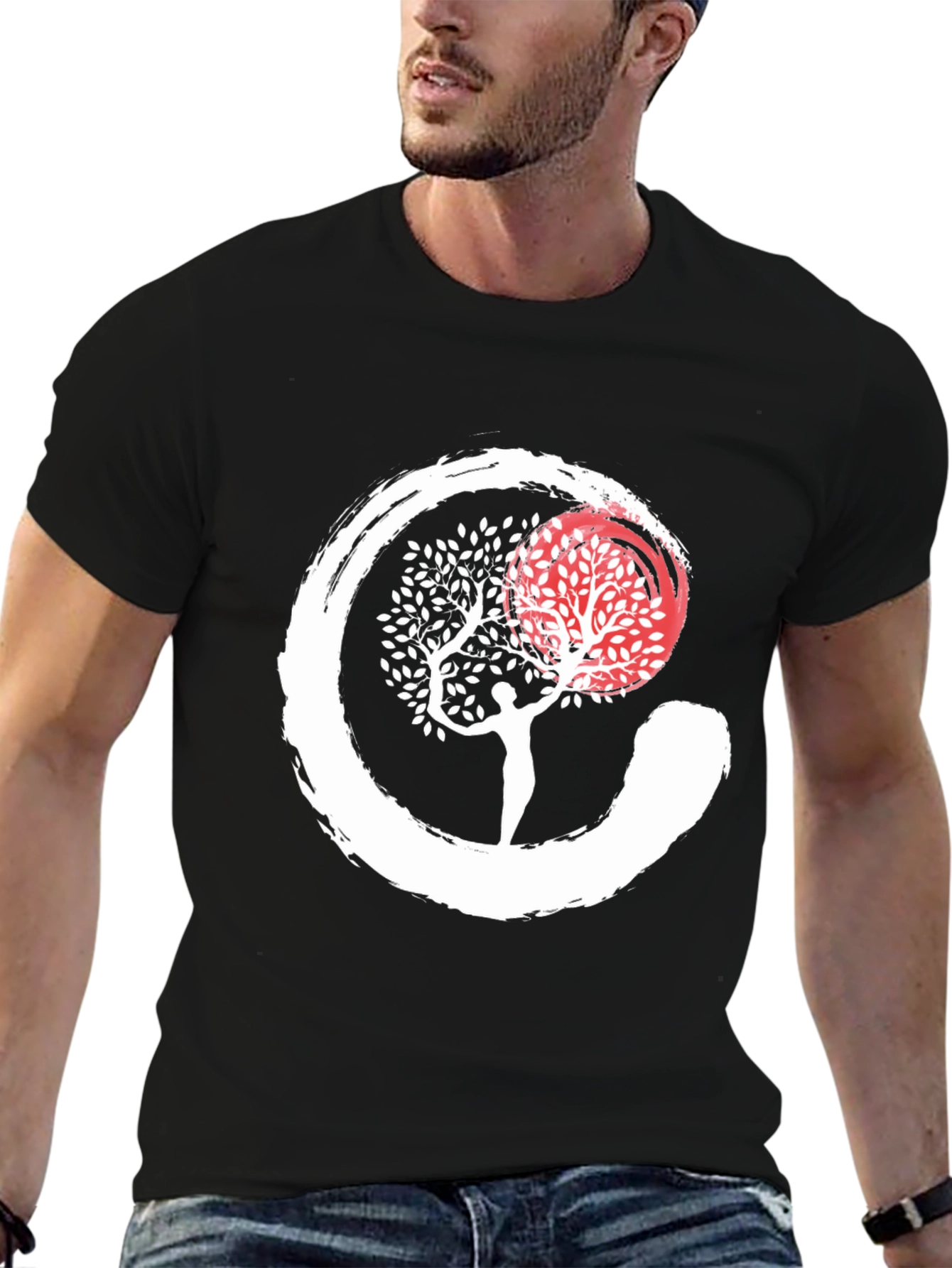 Zen Circle Tree T-Shirt - Spiritual Graphic Tee
