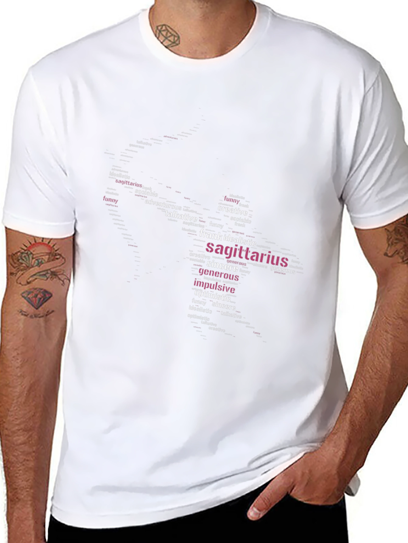 Sagittarius Word Art Graphic T-Shirt