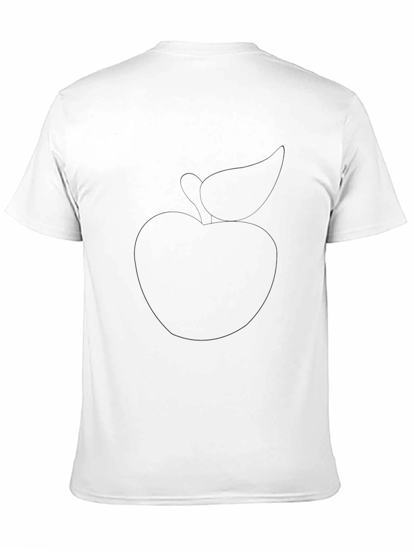 Black Apple Outline Graphic T-Shirt