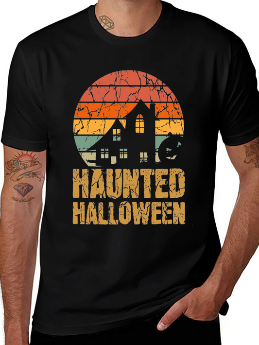 Haunted Halloween Retro T-Shirt