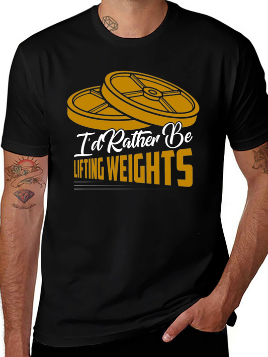 Id Rather Be Lifting Weights T-Shirt