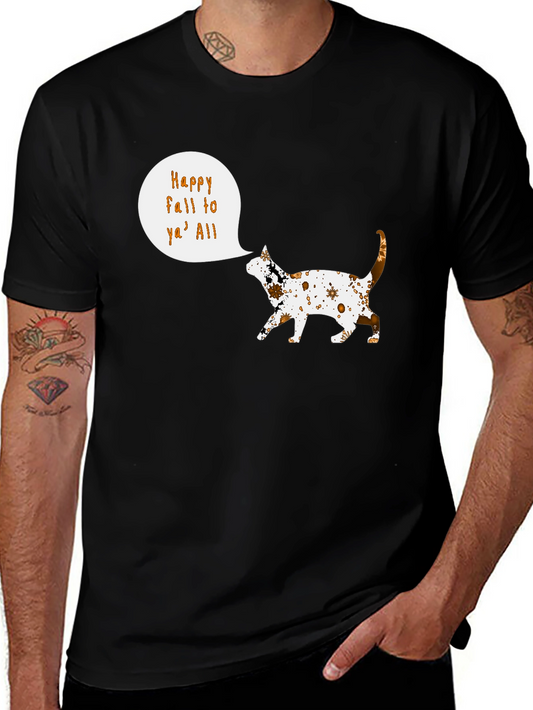 Happy Fall Yall Cat T-Shirt
