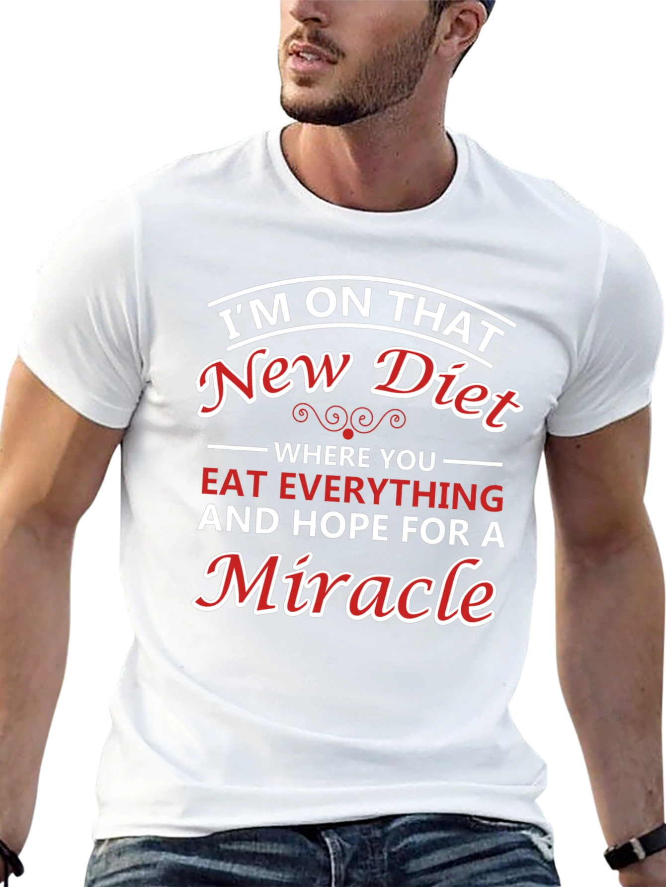Humorous Diet T-Shirt - Miracle Diet Tee