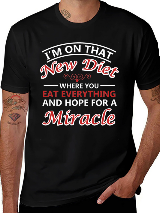 Humorous Diet T-Shirt - Miracle Diet Tee