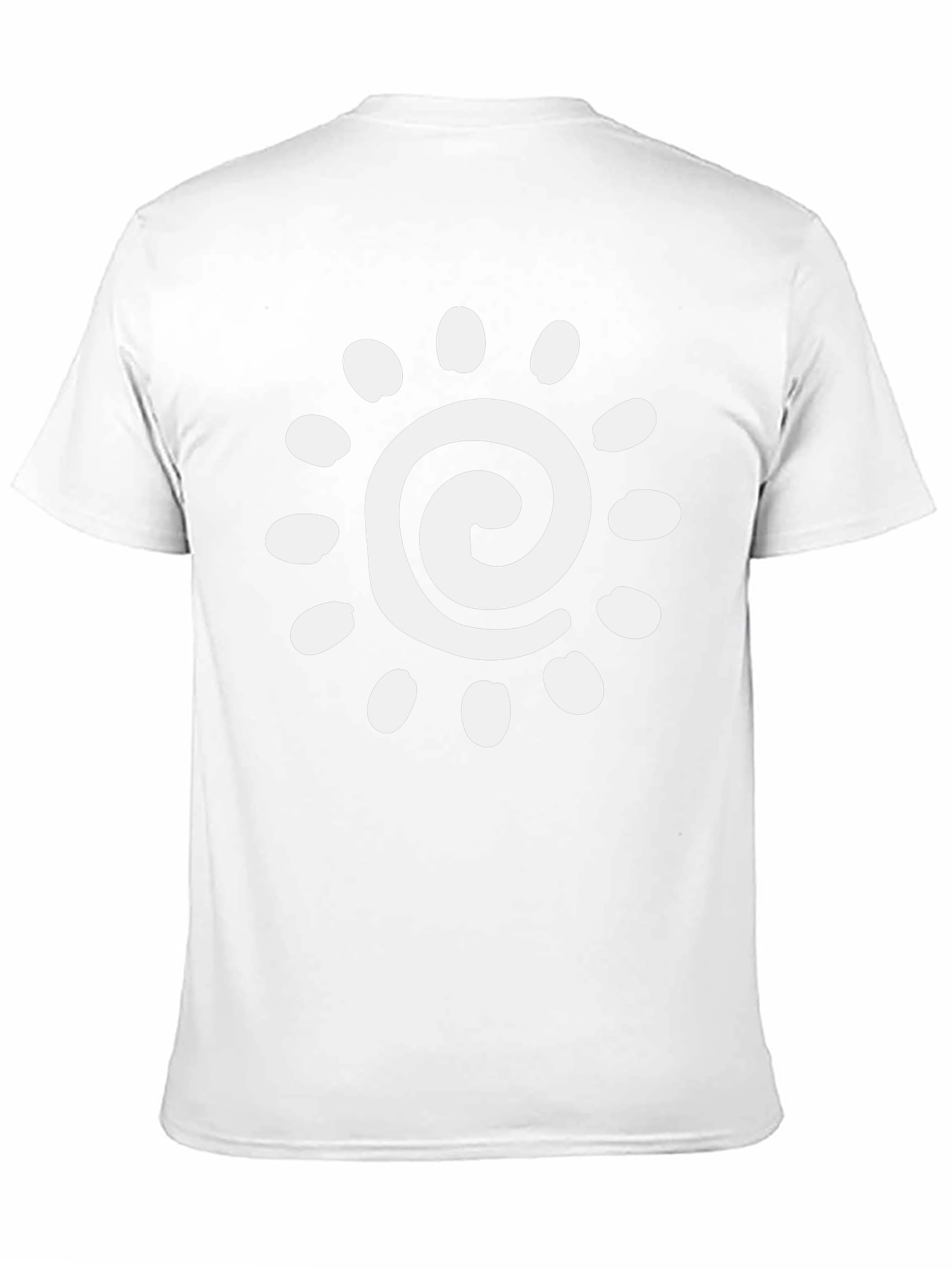 Spiral Sun Graphic Tee - Black Cotton Casual Shirt