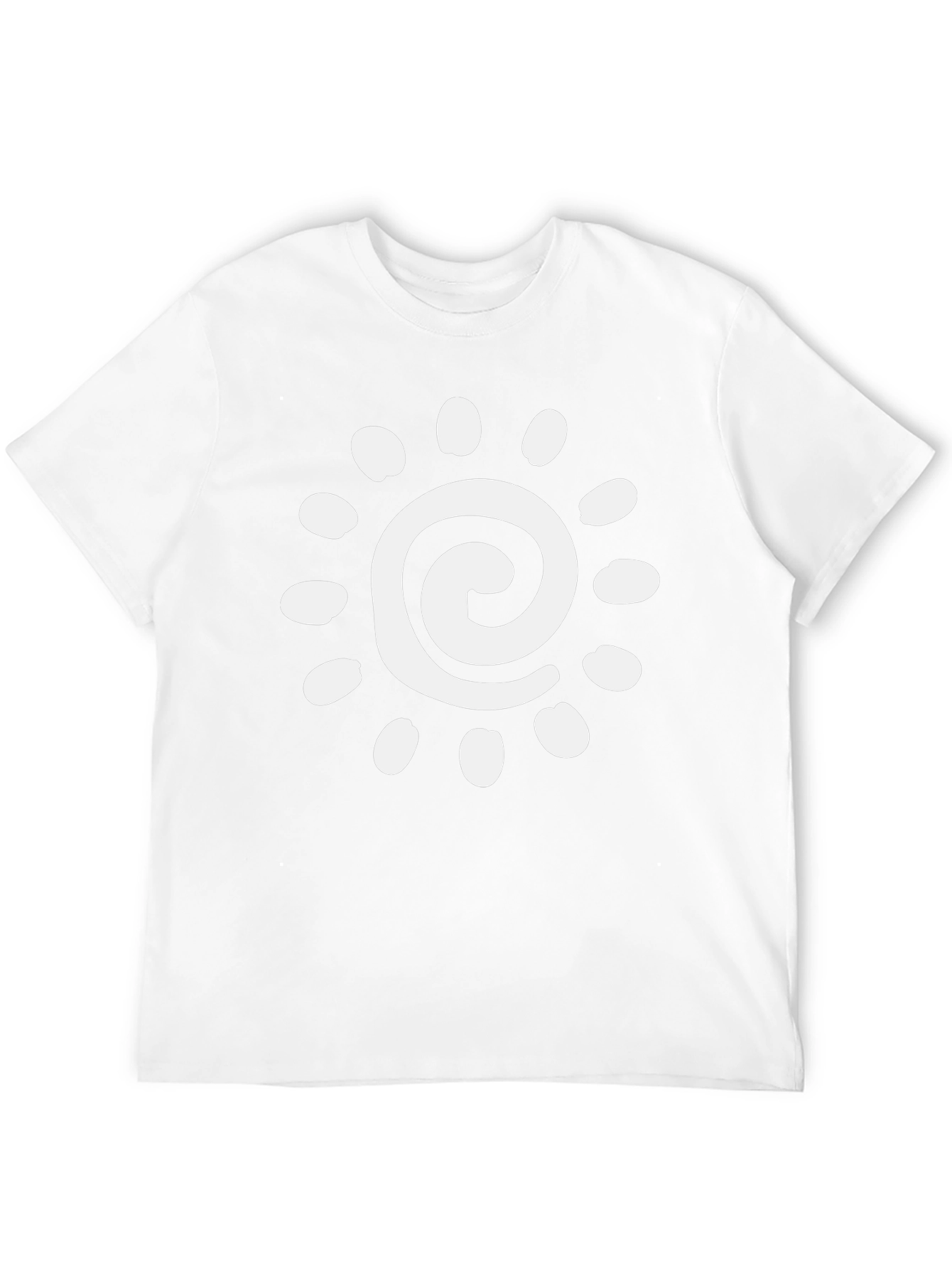 Spiral Sun Graphic Tee - Black Cotton Casual Shirt