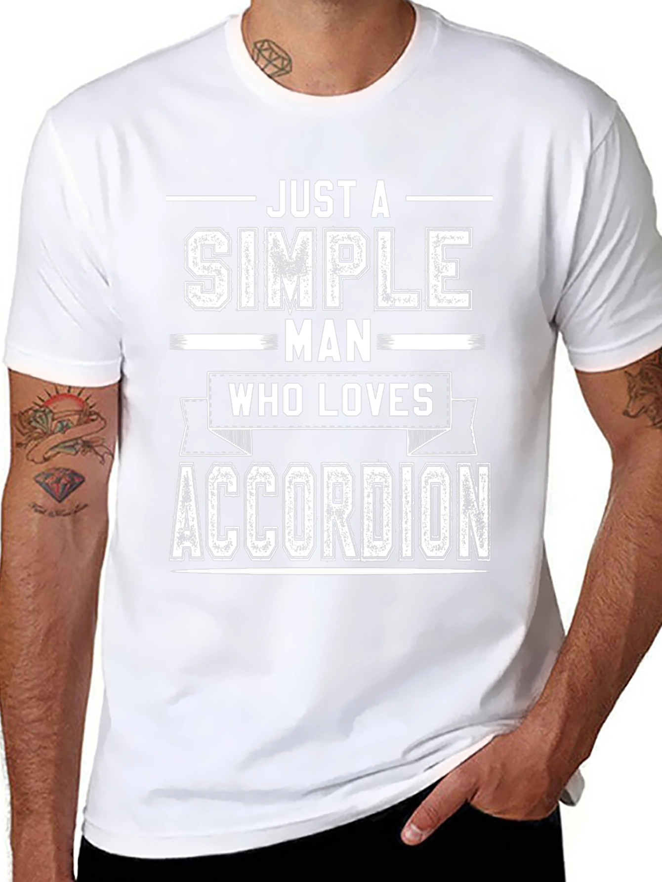 Simple Man Accordion Lover T-Shirt