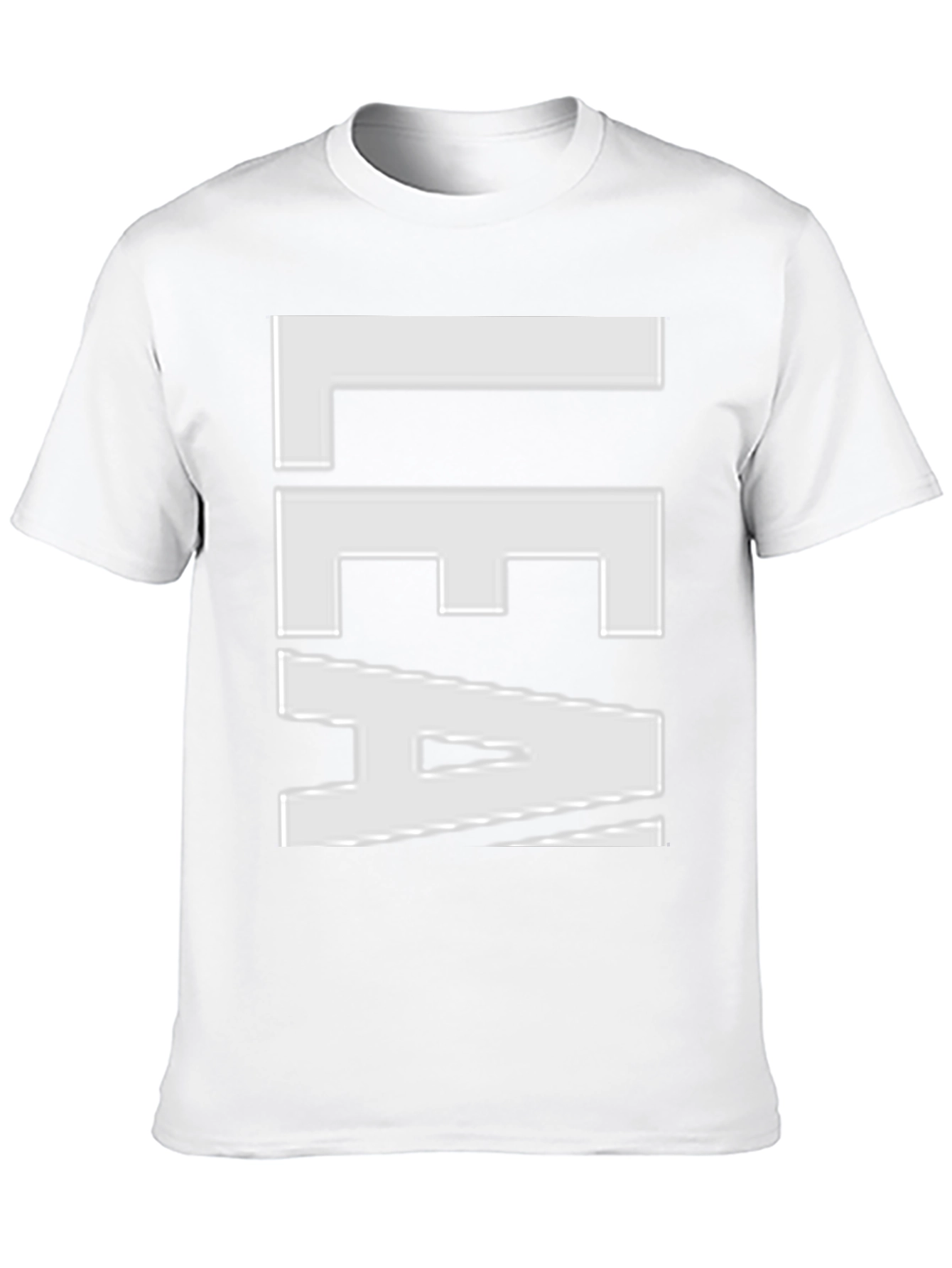 Bold Graphic Tee - LEA White Text on Black