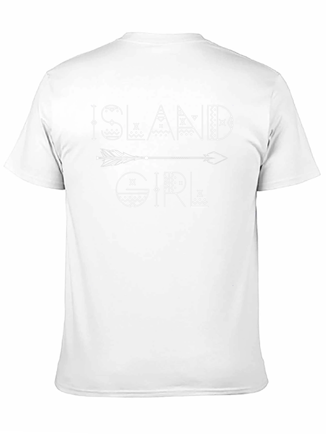 Island Girl Graphic Tee - Tribal Arrow Design