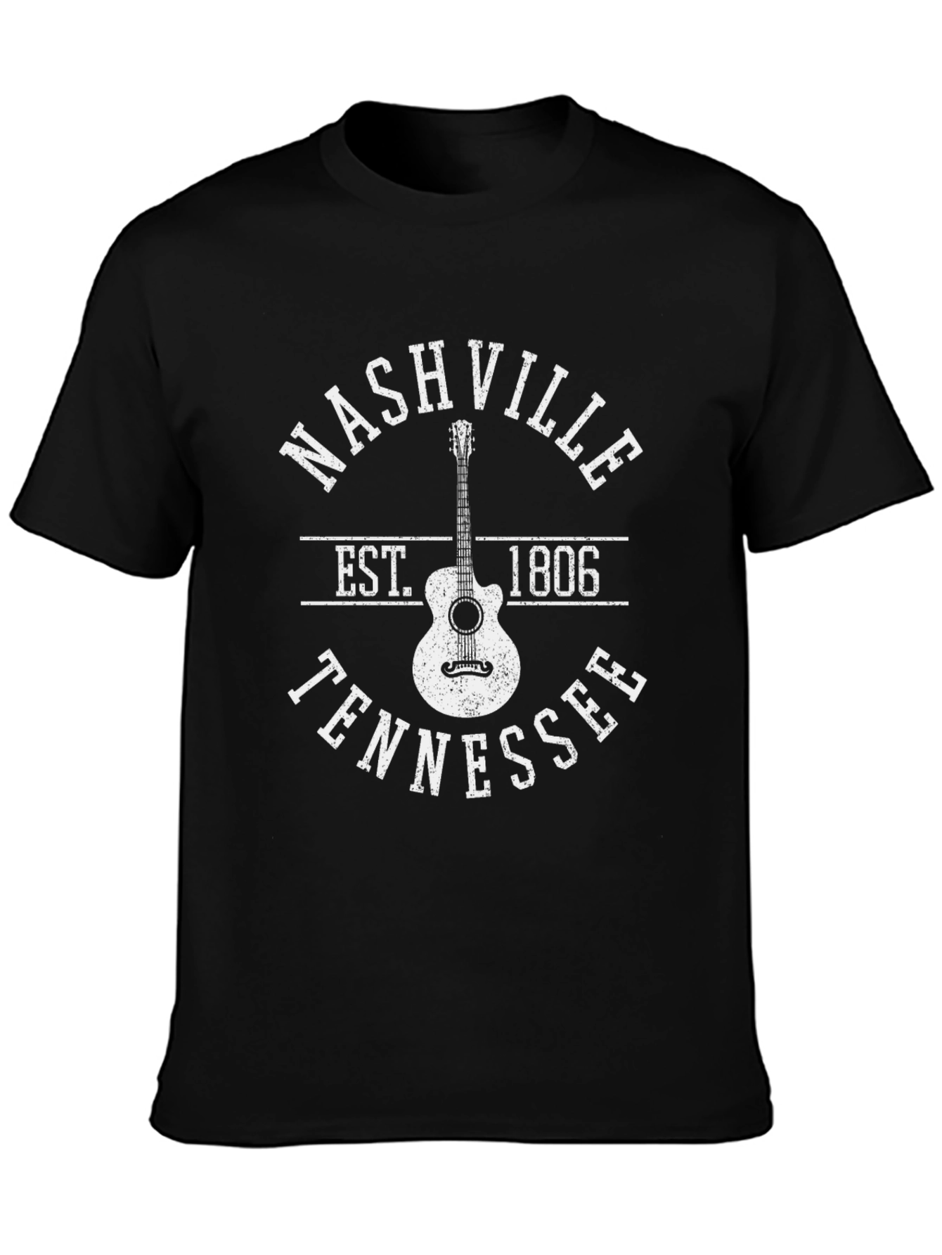 Nashville Tennessee Guitar Graphic T-Shirt