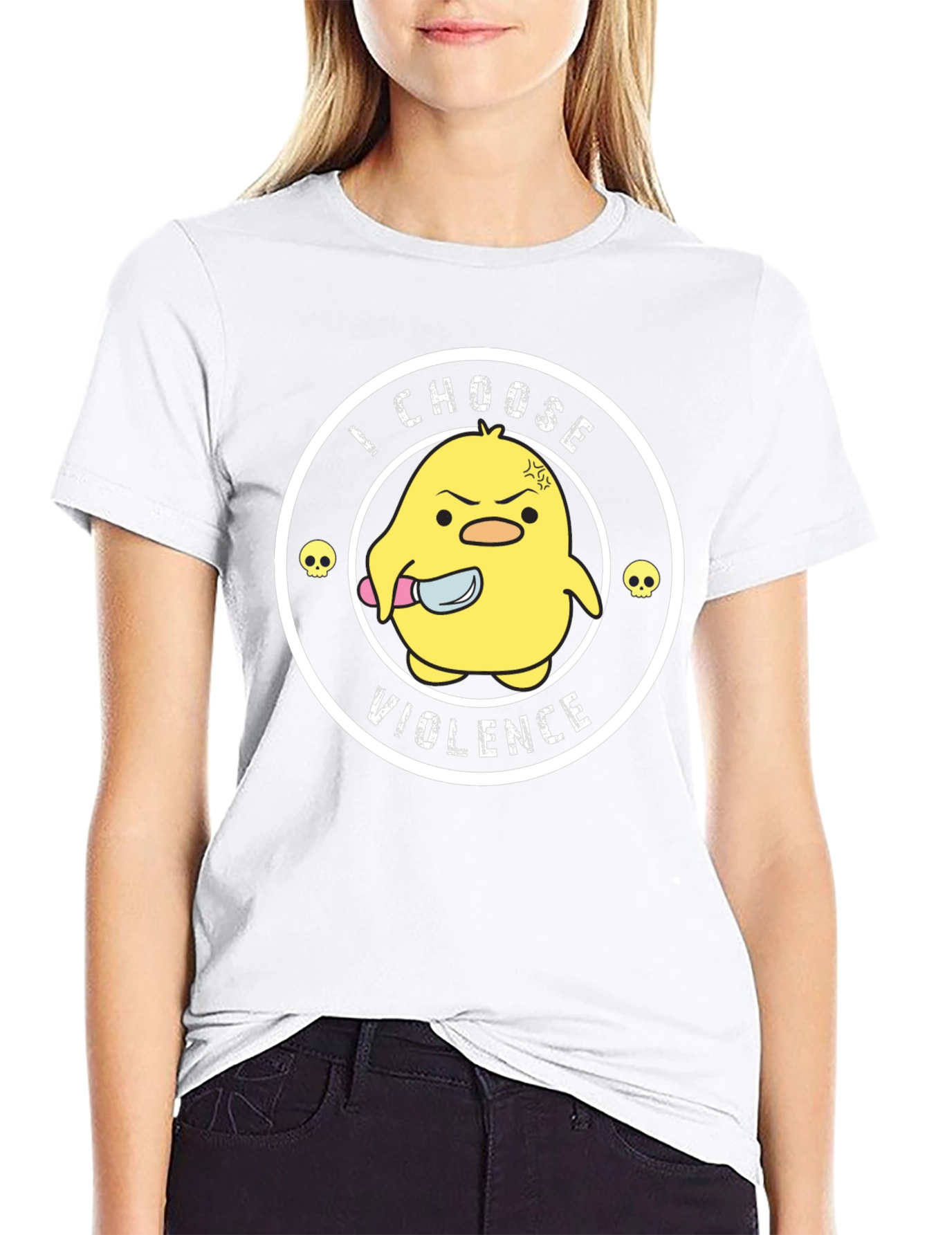 I Choose Violence Funny Chick T-Shirt