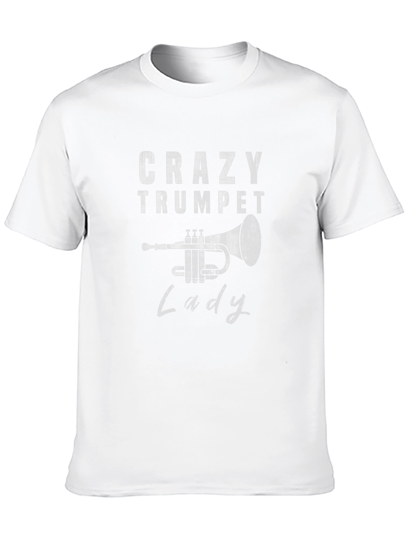 Crazy Trumpet Lady Black T-Shirt
