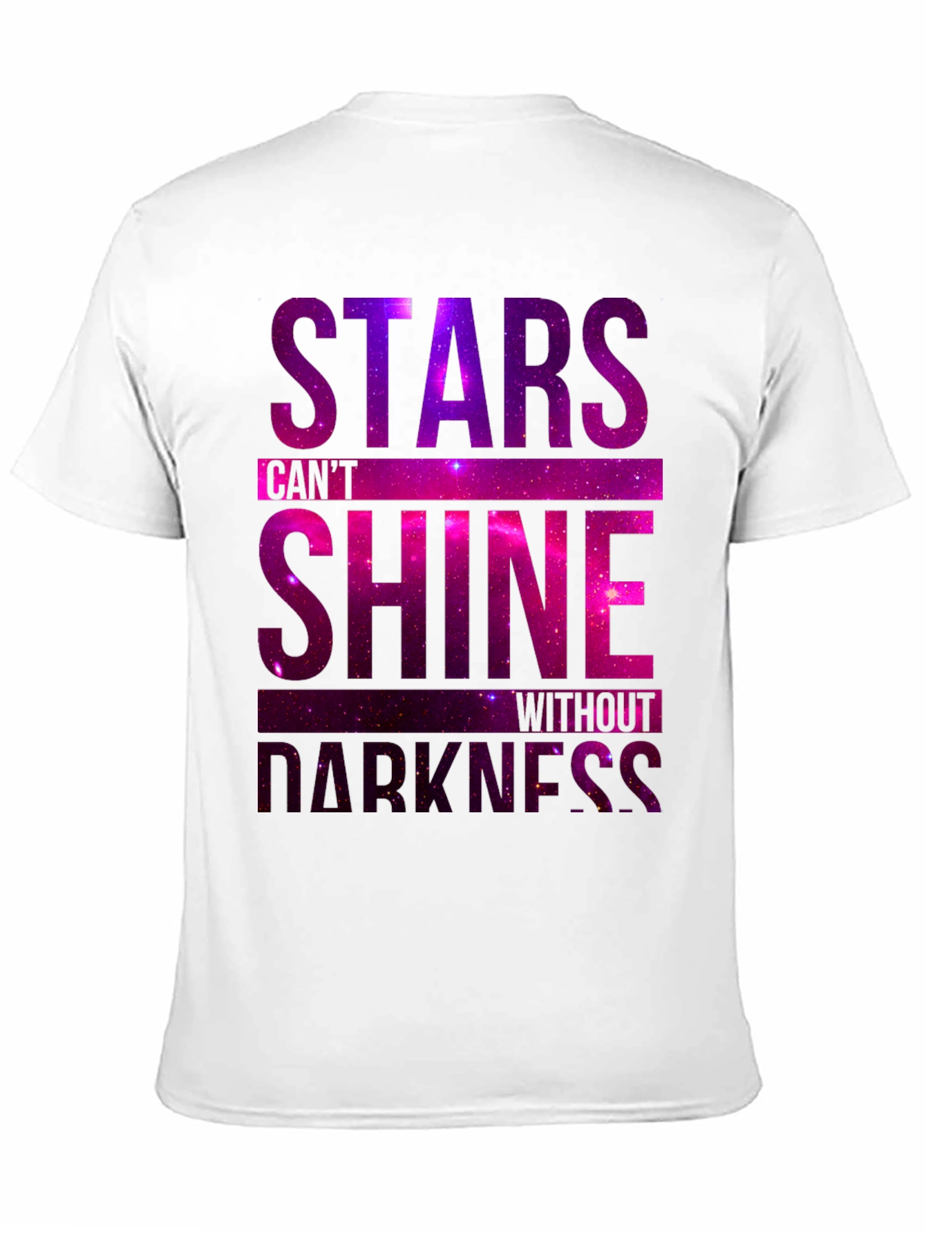 Stars Shine T-Shirt: Galaxy Print Motivational Tee