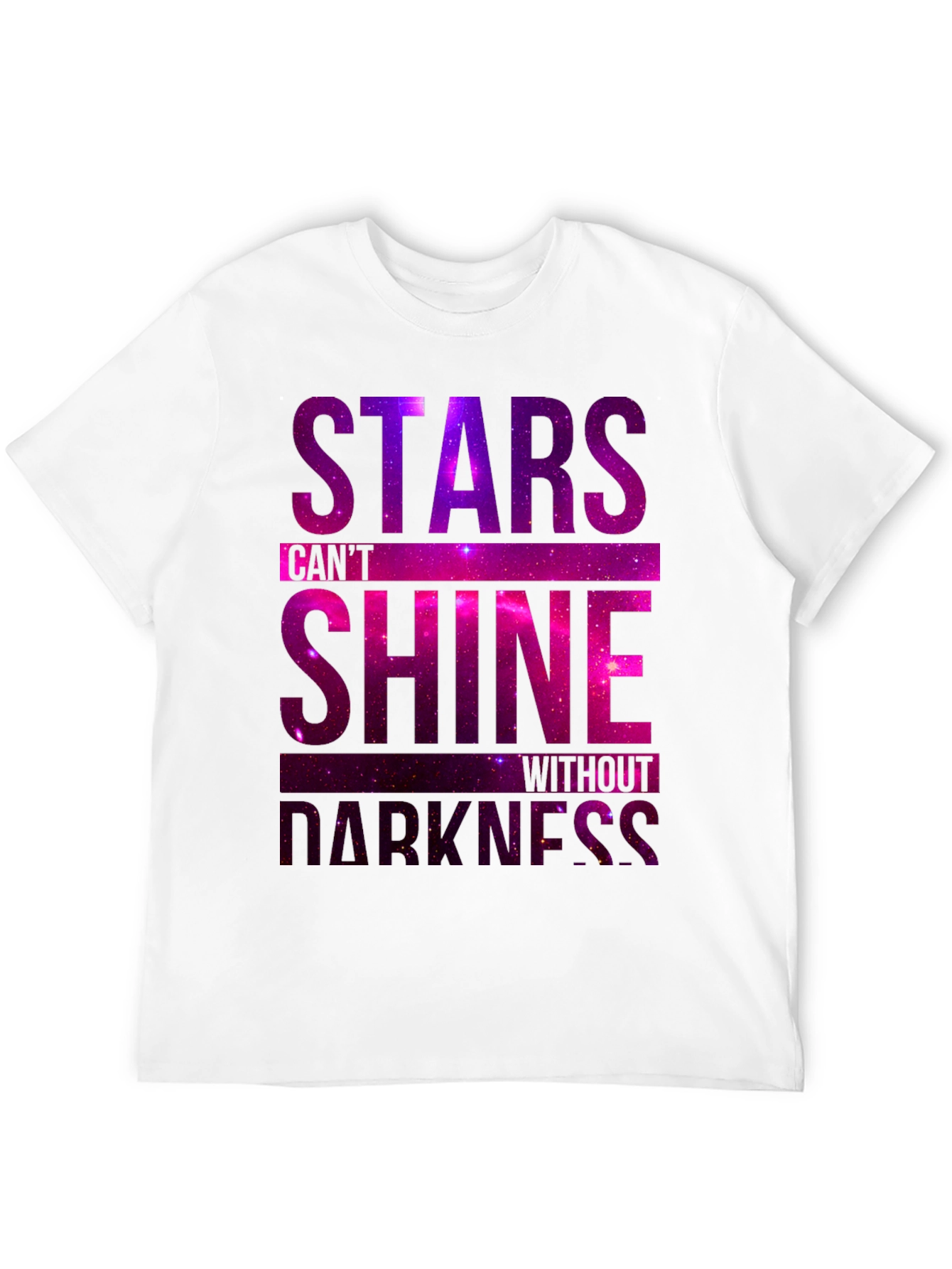 Stars Shine T-Shirt: Galaxy Print Motivational Tee