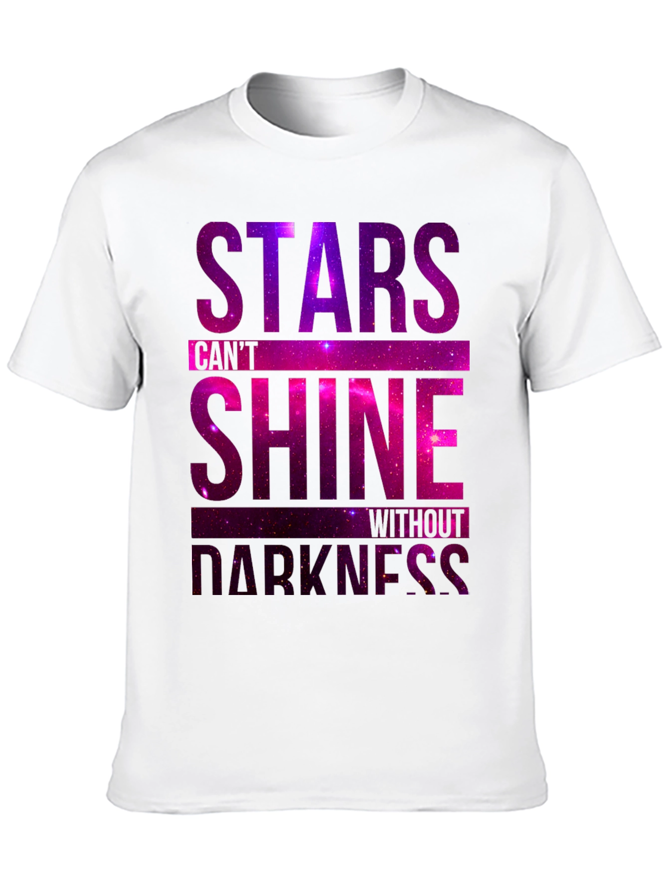 Stars Shine T-Shirt: Galaxy Print Motivational Tee