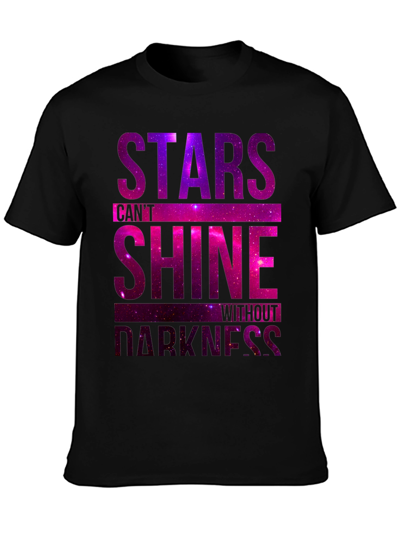 Stars Shine T-Shirt: Galaxy Print Motivational Tee