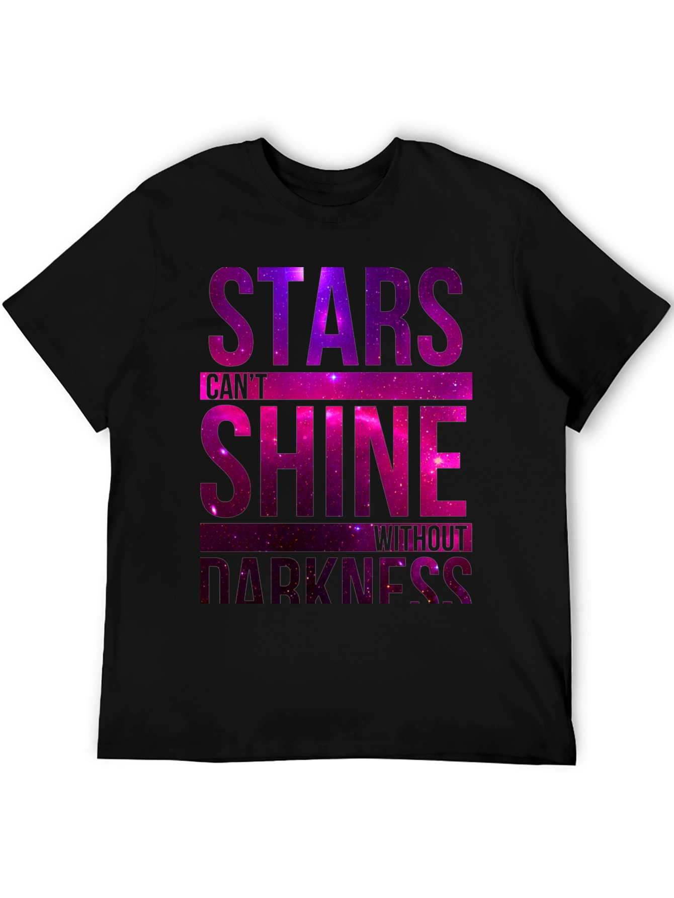 Stars Shine T-Shirt: Galaxy Print Motivational Tee