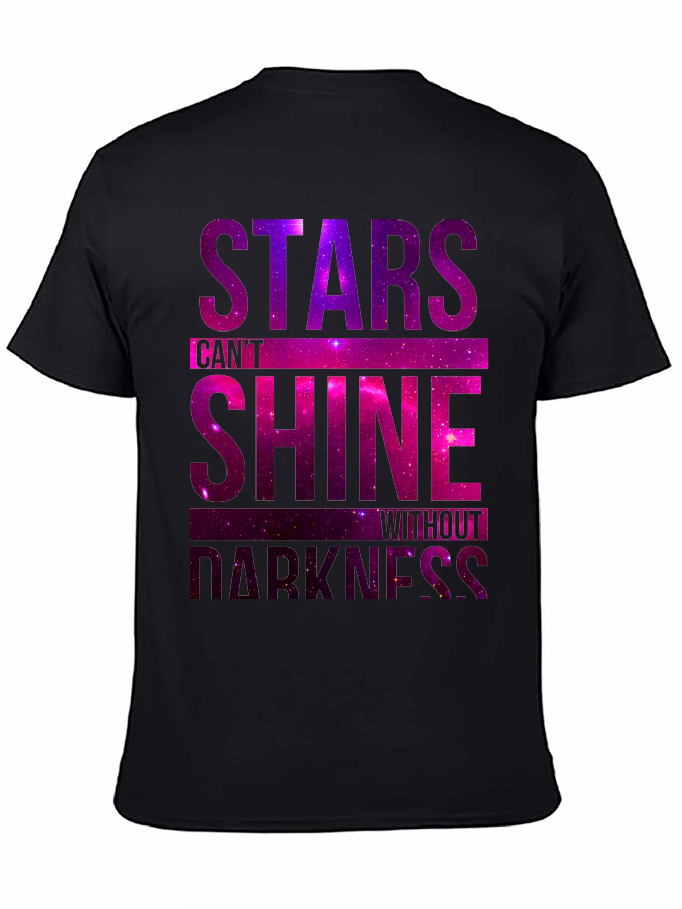 Stars Shine T-Shirt: Galaxy Print Motivational Tee