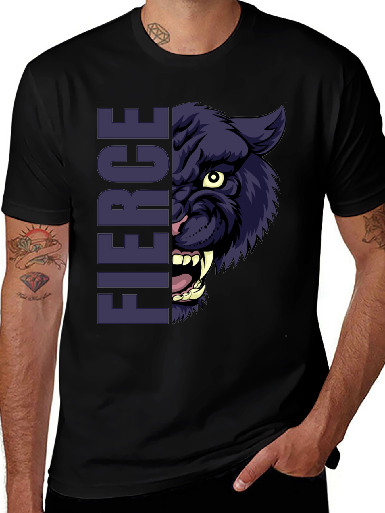 Fierce Panther Graphic T-Shirt