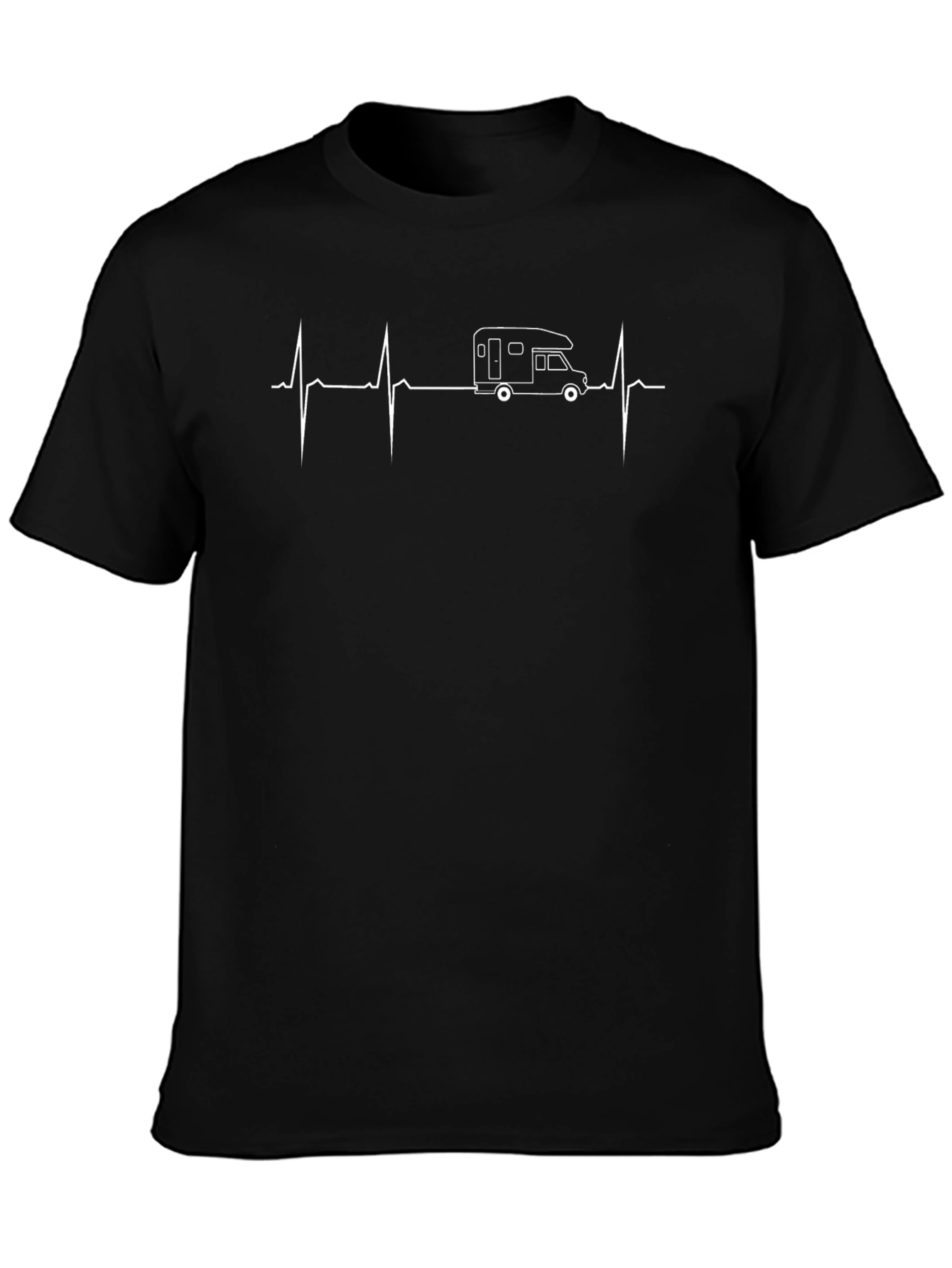 RV Heartbeat T-Shirt - Camping Life Line Tee