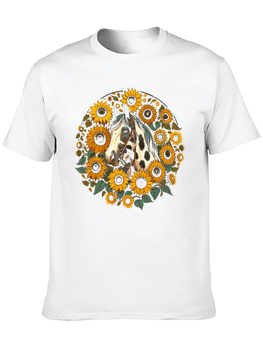 Horse and Sunflower Graphic Tee