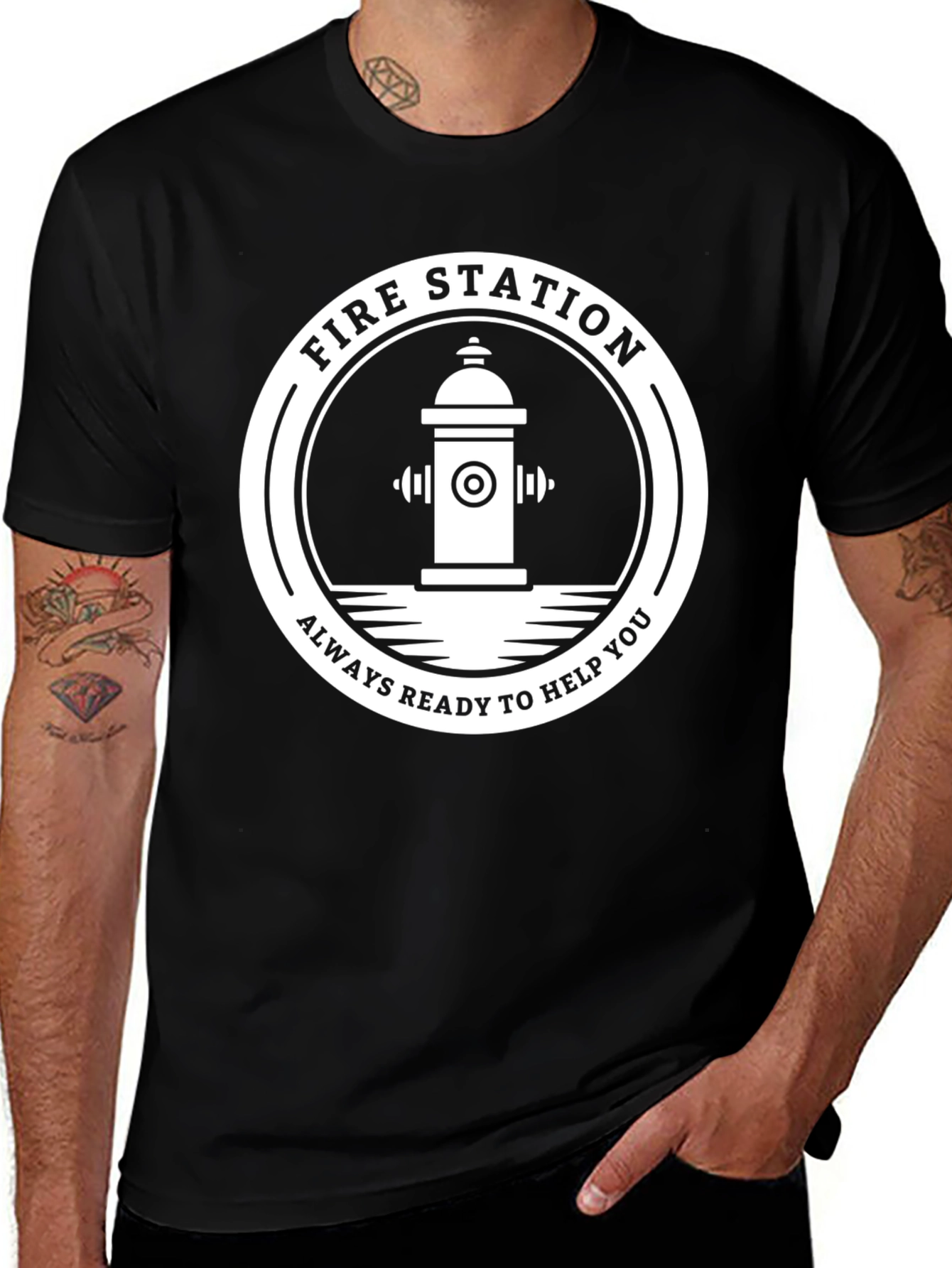 Fire Station Hydrant Graphic Tee - Always Ready