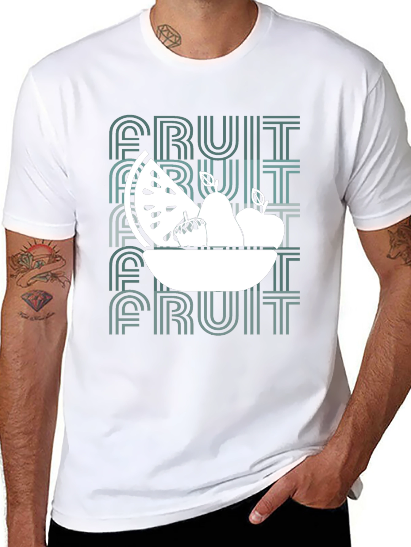 Fruit Bowl Graphic Tee - Trendy Summer Design