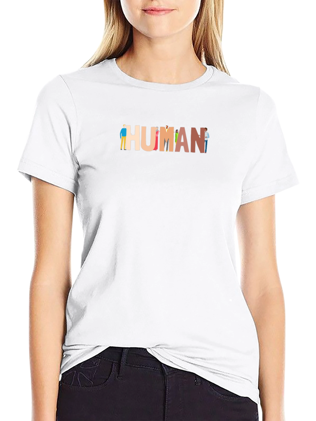 Diversity HUMAN Graphic Tee - Unisex Black T-Shirt