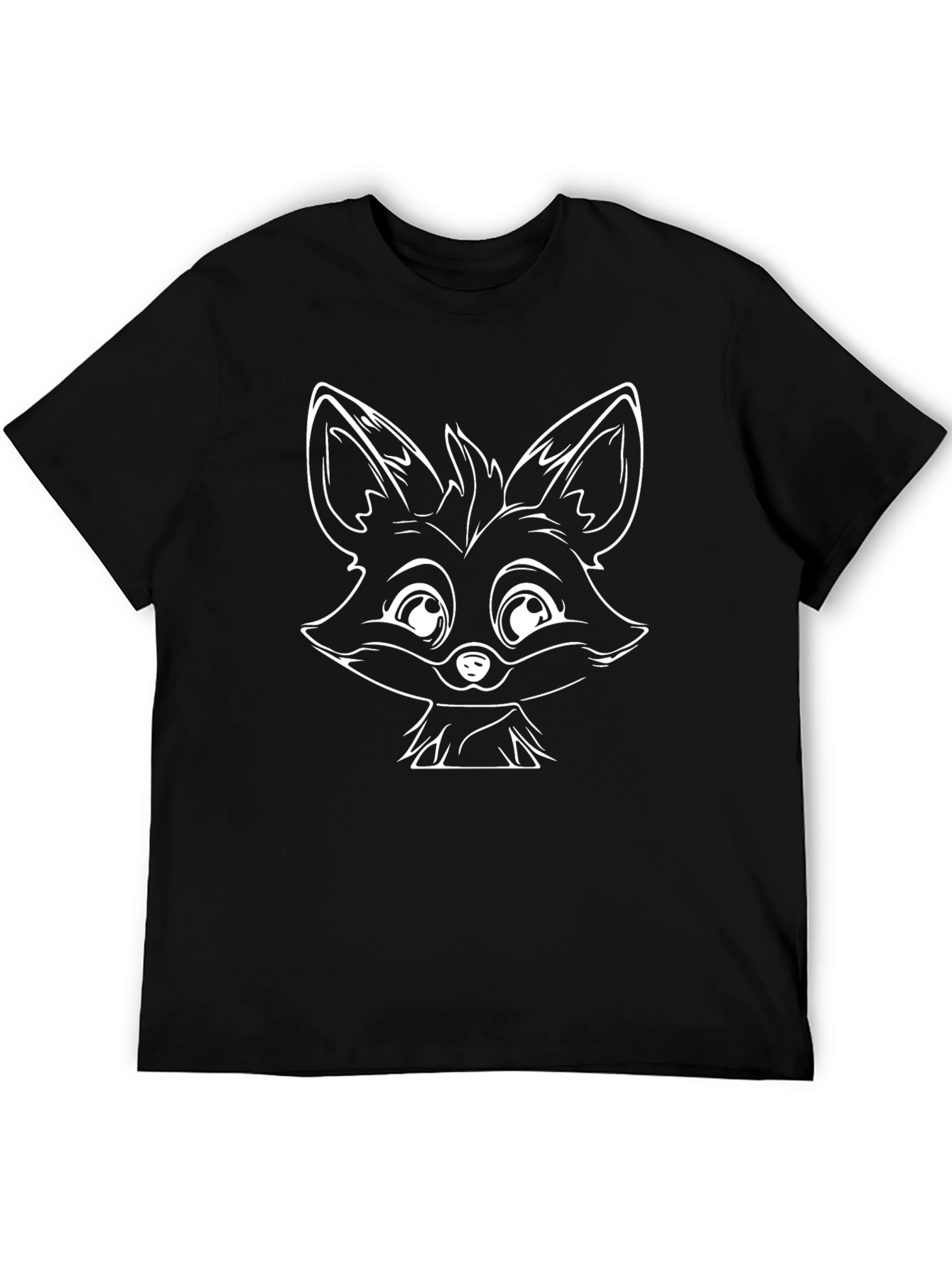 Cool Fox Graphic Black T-Shirt