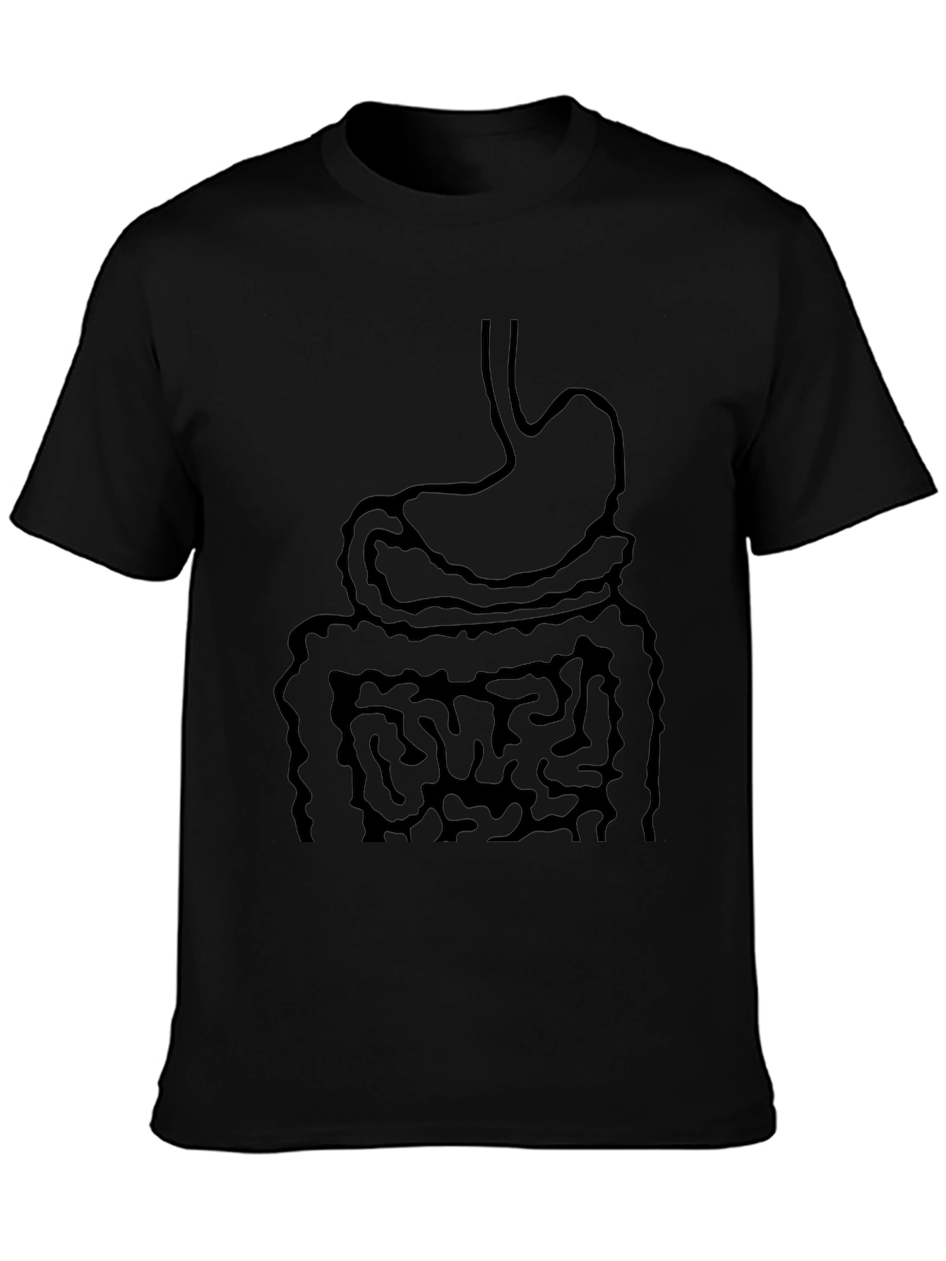 Anatomy T-Shirt - Digestive System Print - Black