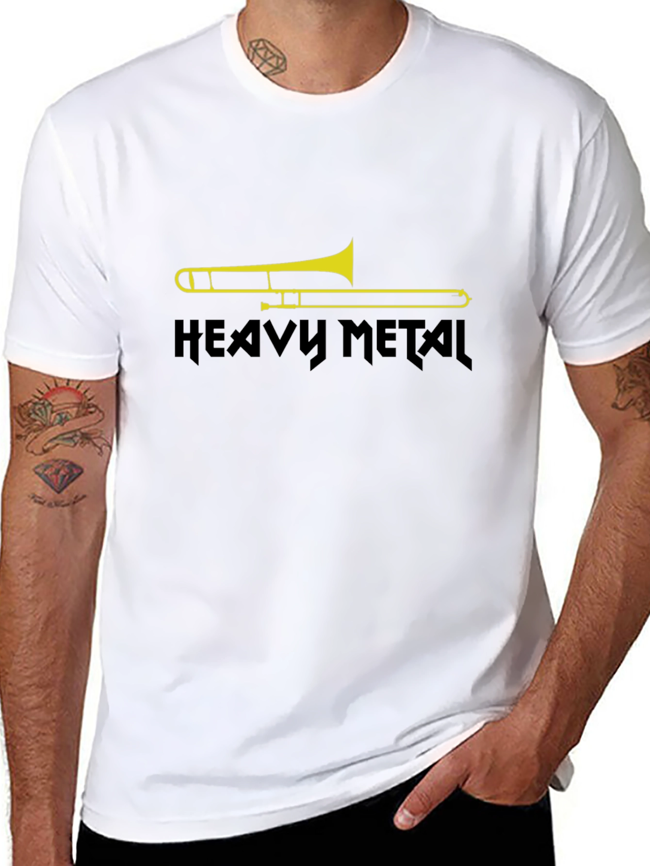 Heavy Metal Trombone Graphic T-Shirt