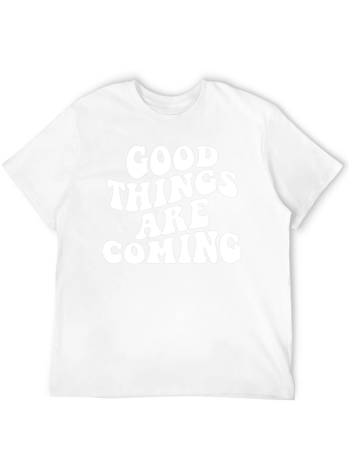 Good Things are Coming Black Graphic T-Shirt
