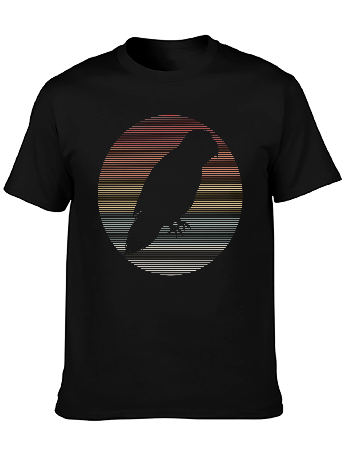 Retro Owl Graphic T-Shirt - Mens Black Tee