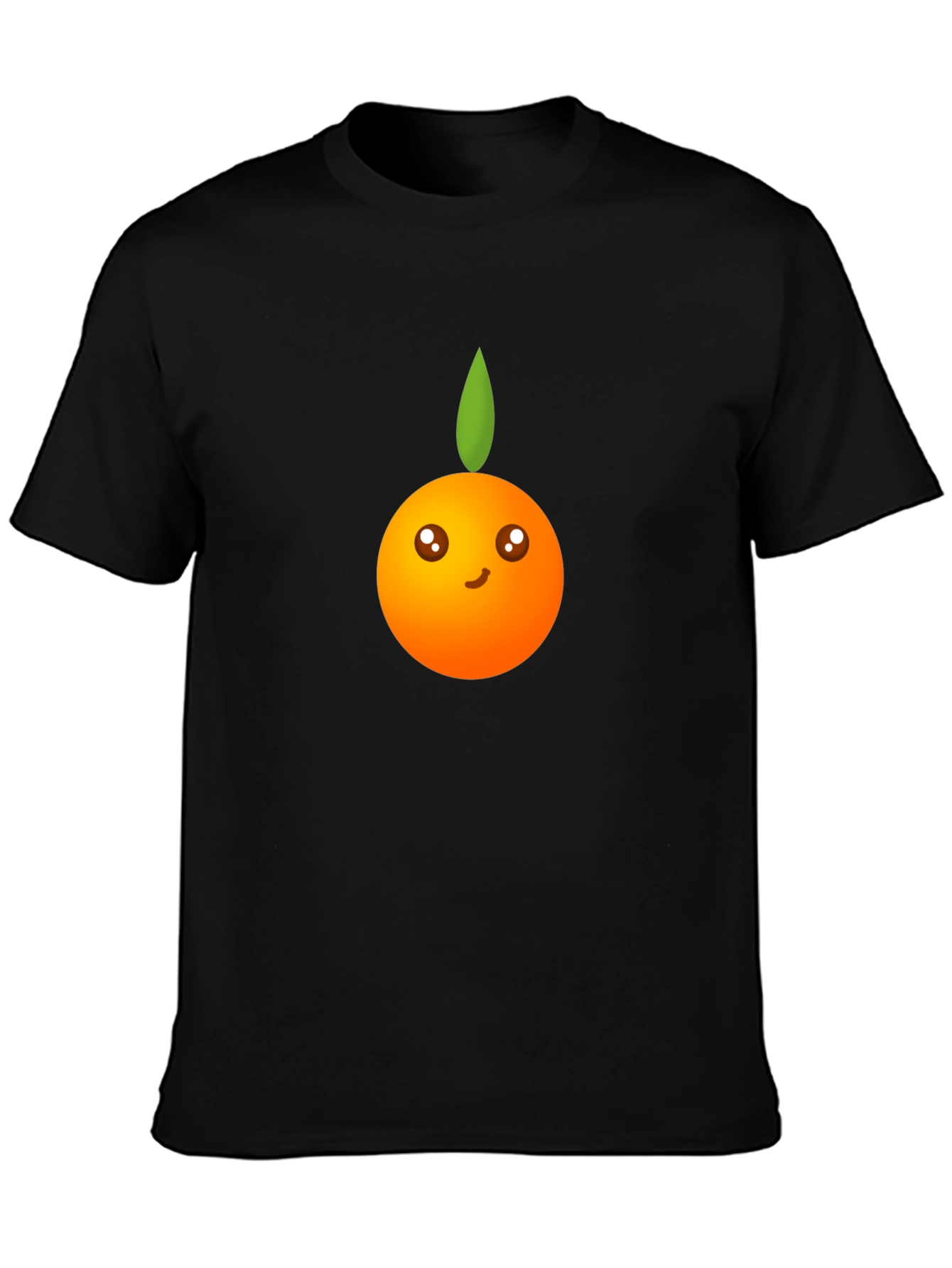Cute Orange Graphic Tee - Black Unisex Shirt
