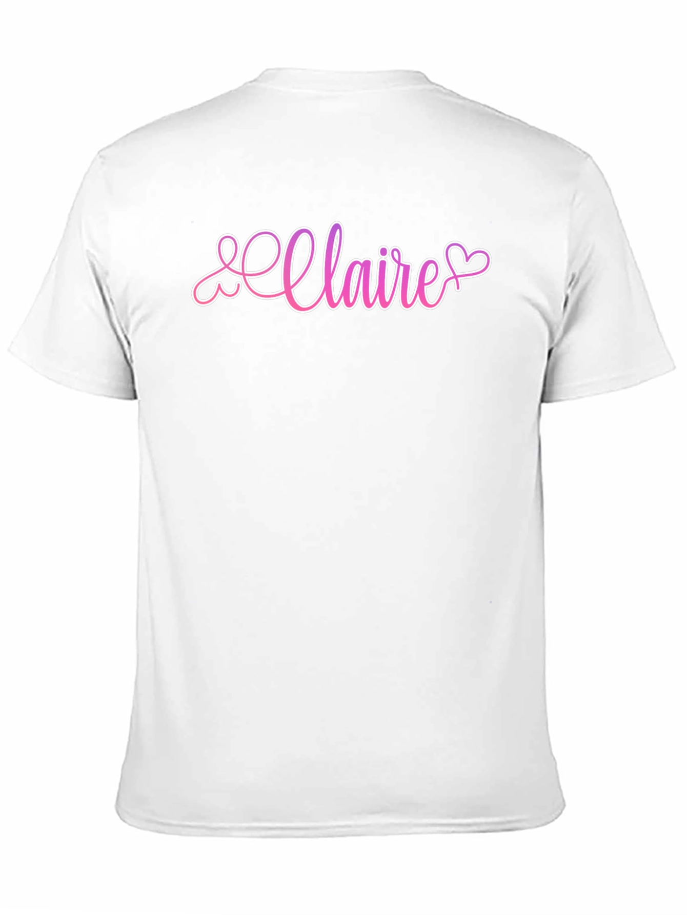 Claire Heart Script Black T-Shirt