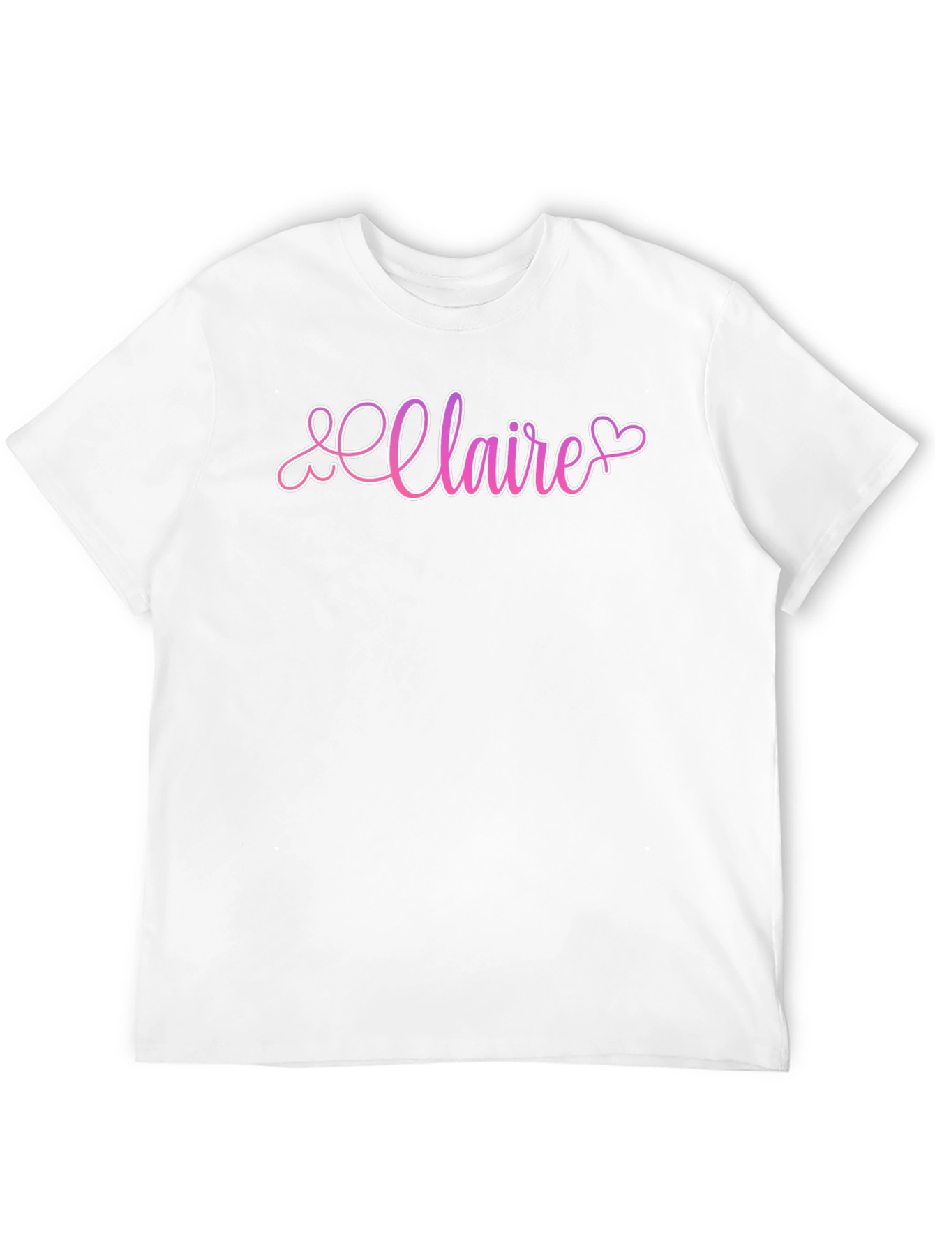 Claire Heart Script Black T-Shirt