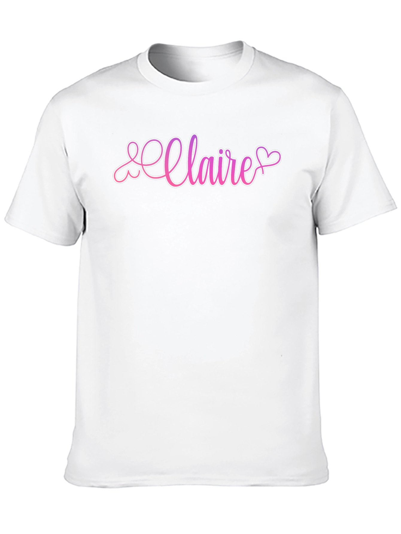 Claire Heart Script Black T-Shirt